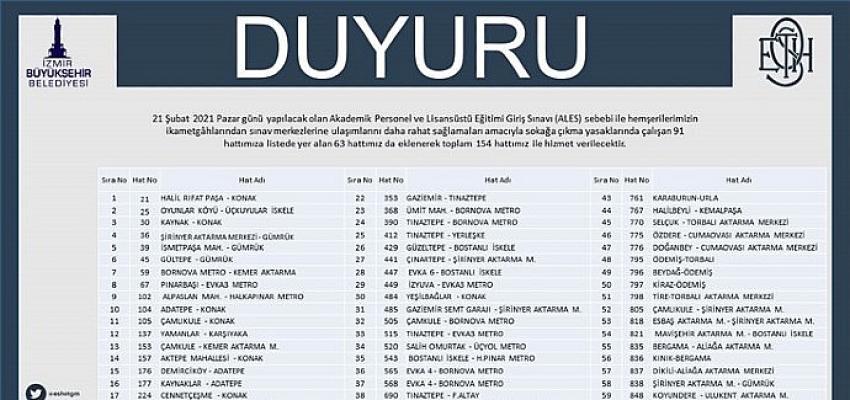 Toplu ulaşıma ALES desteği