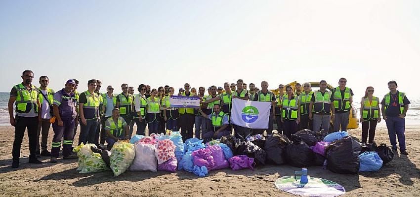 Mersin Milletlerarası Limanı çalışanları klâsik “Go Green” kampanyası kapsamında yarım ton atık topladı
