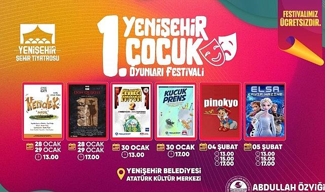 “1.Yenişehir Çocuk Oyunları Festivali” 28 Ocak’ta başlıyor