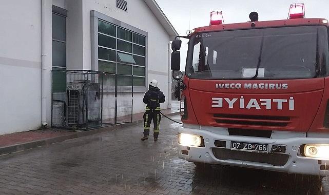 Klima motorunda çıkan yangın söndürüldü