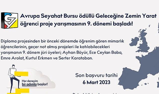 9. Geleceğine Zemin Yarat Öğrenci Proje Yarışması Başladı!