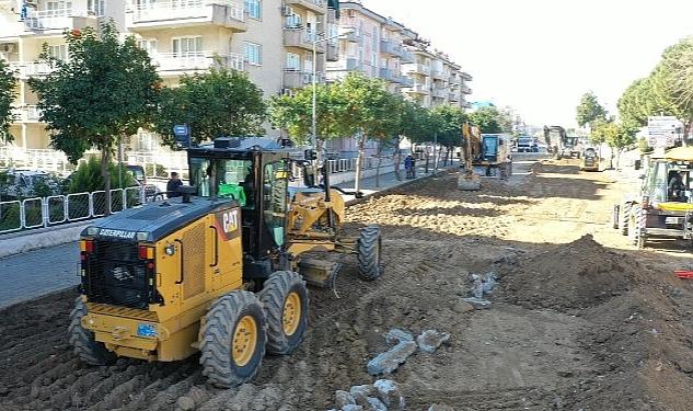 Aydın Büyükşehir Belediyesi Yol Yapım Çalışmalarını Tüm Hızıyla Sürdürüyor