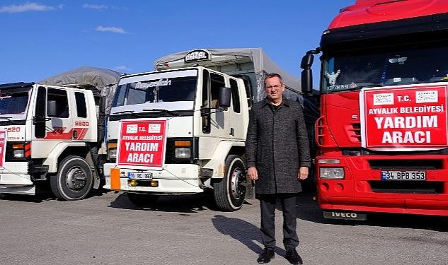 Ayvalık’ta Deprem Bölgesine Yardım Köprüsü Kuruldu