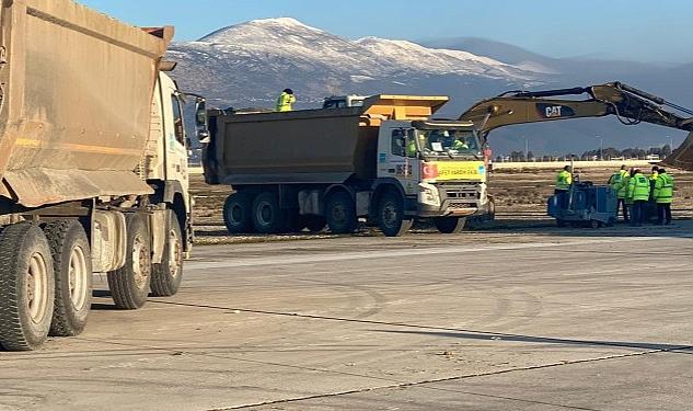 İGA İstanbul Havalimanı Ekipleri Hatay Havalimanı’nı Onarıyor