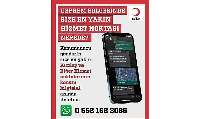 Kızılay’dan “Deprem Bölgesinde En Yakın Kızılay Hizmet Noktası Nerede” Uygulaması