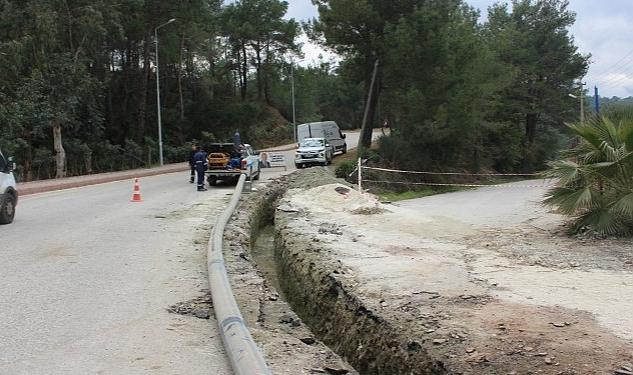 Tekirova’da oteller bölgesinin içme suyu hattı yenileniyor