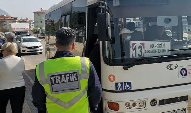 Alanya’da halk otobüsleri ve taksiler denetlendi