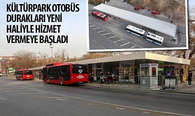 Kültürpark Otobüs Durakları Yeni Haliyle Hizmet Vermeye Başladı