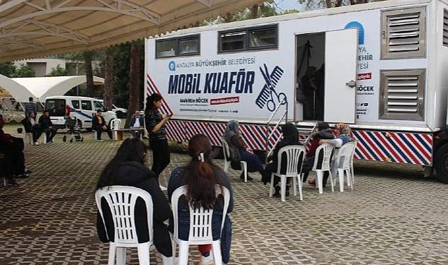 Mobil Kuaför depremzedeler için Akseki ve Kemer’de