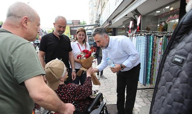 Başkan Sandal, sahaya indi: “Bizim yolumuz aydınlık Türkiye’nin yolu”