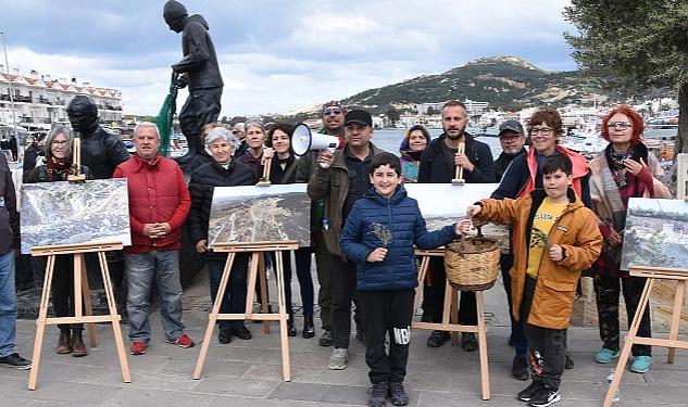 ”Foça’da Taş Ocağı İstemiyoruz” sloganıyla Ocak ayında kurulan Foça’da Doğa ve Tarih Talanına Hayır Platformu tarafından basın açıklaması ve fotoğraf sergisi düzenlendi