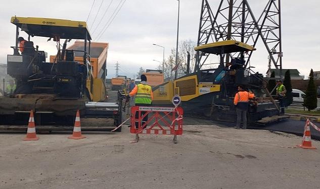 Gölcük fabrikalar bölgesinde asfalt seferberliği