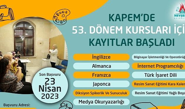 Kapem’de 53. Dönem Kursları İçin Kayıtlar Başladı