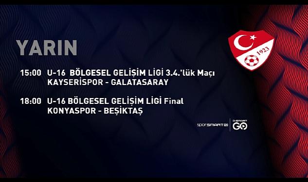 U16 Gelişim Ligi 3’üncülük ve Final karşılaşmaları D-Smart ekranlarından canlı yayınlanacak